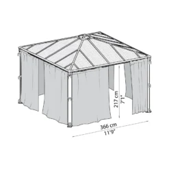 Palram Canopia Palermo 3600 Netting Set -Cheap Grove Sanctuary Store 12811082 1994833195209121