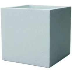 Plaza Cube Planter In White - 44cm