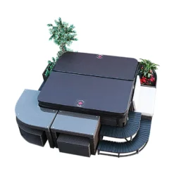 Canadian Spa Rattan Square Spa Step For 86in Hot Tub -Cheap Grove Sanctuary Store 12817870 1664833193493070