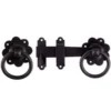 None Ring Handled Gate Latch - Black - 152mm