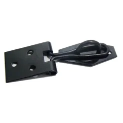 None Wire Hasp & Staple - Black - 76mm