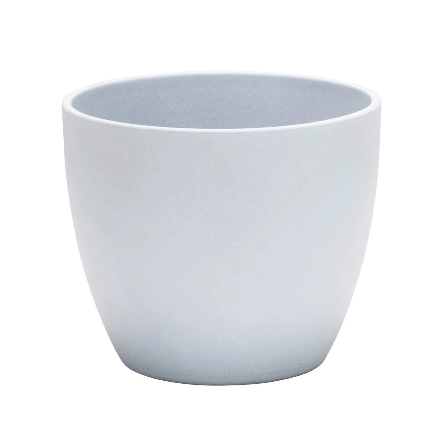 Grey Stone Ceramic Cover Pot - 25cm 1 Grey Stone Ceramic Cover Pot - 25cm