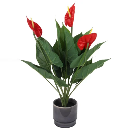 Artificial Anthurium In Ceramic Pot -Cheap Grove Sanctuary Store 12879283 2014858347935955