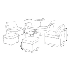 Bambrick 6 Seater Grey Rattan Garden Sofa Set 18 Bambrick 6 Seater Grey Rattan Garden Sofa Set -Cheap Grove Sanctuary Store 12882317 2044947969840510