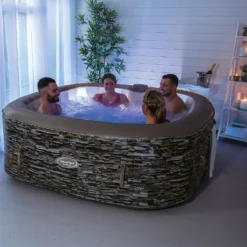 CleverSpa Sorrento 6 Person Square Hot Tub With LED Lights