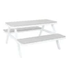 Picnic Bench - White & Grey