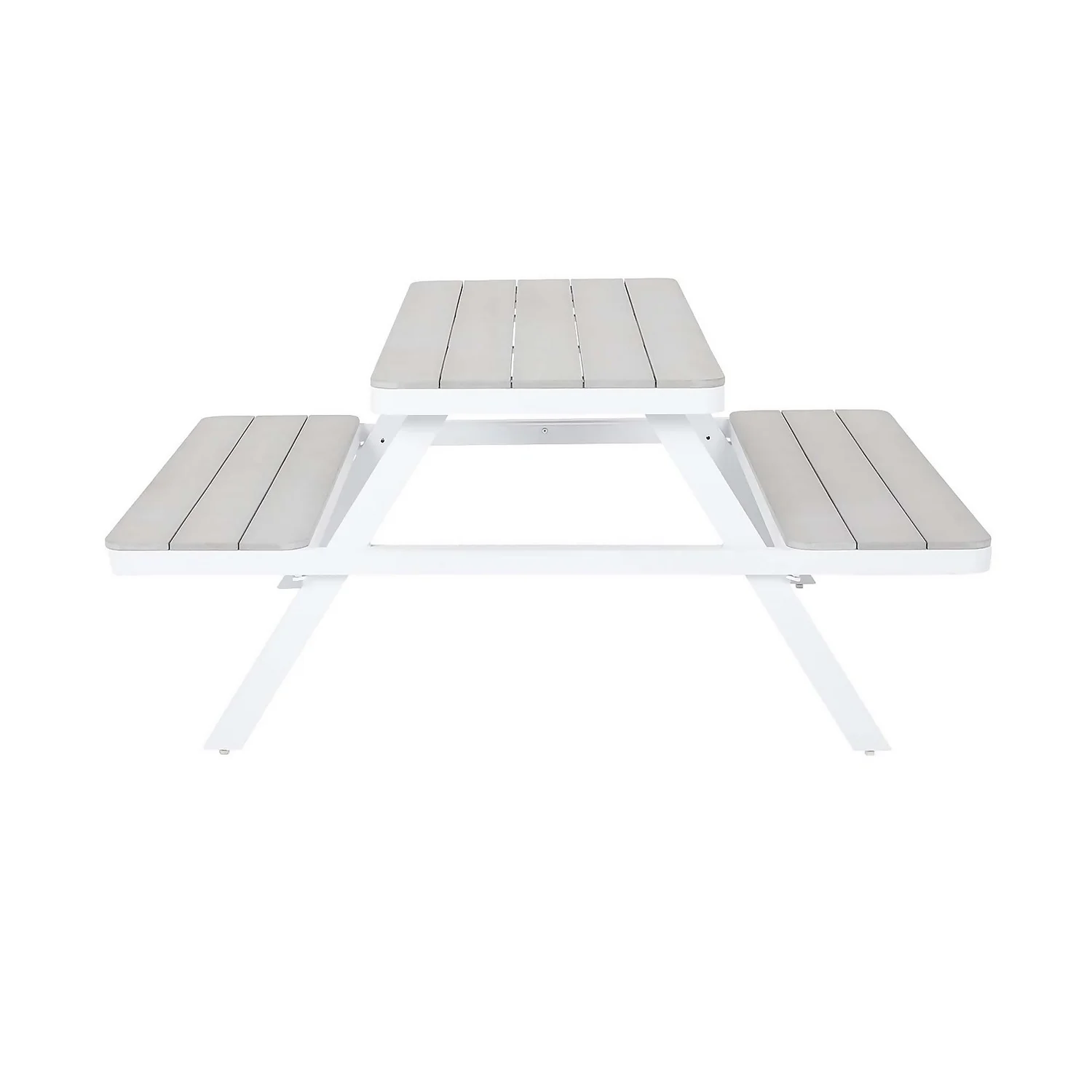 Picnic Bench - White & Grey 4 Picnic Bench - White & Grey - Image 4