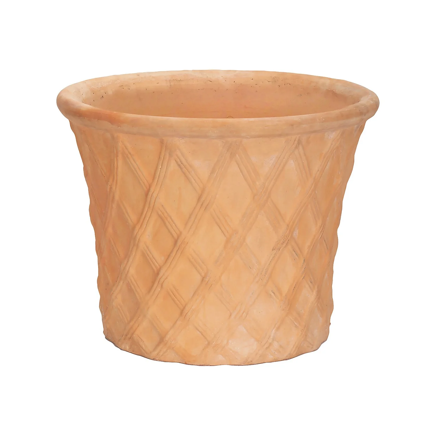 Terracotta Lattice Cone Plant Pot - 22cm 1 Terracotta Lattice Cone Plant Pot - 22cm