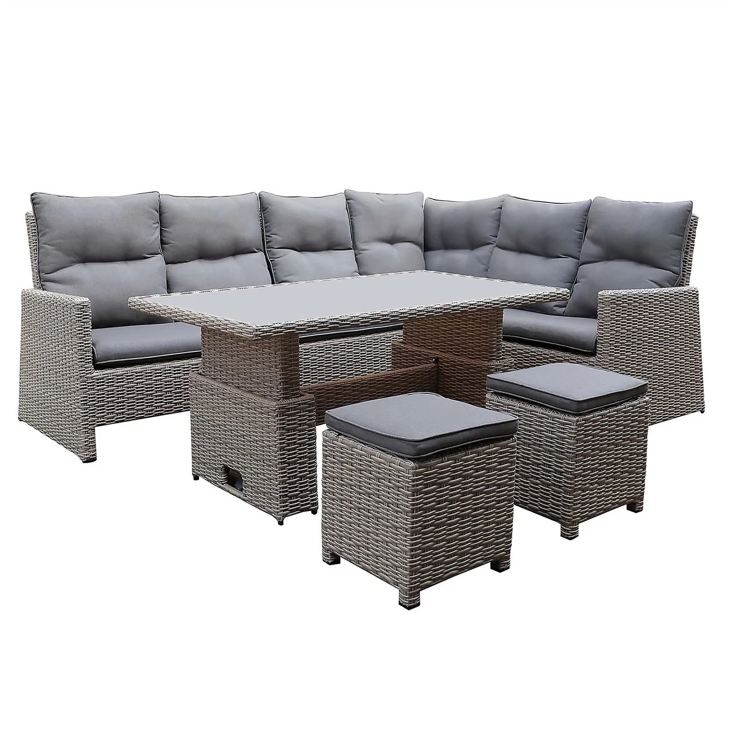 Mortimer Grey Rattan Garden Corner Sofa Set 2 Mortimer Grey Rattan Garden Corner Sofa Set - Image 2