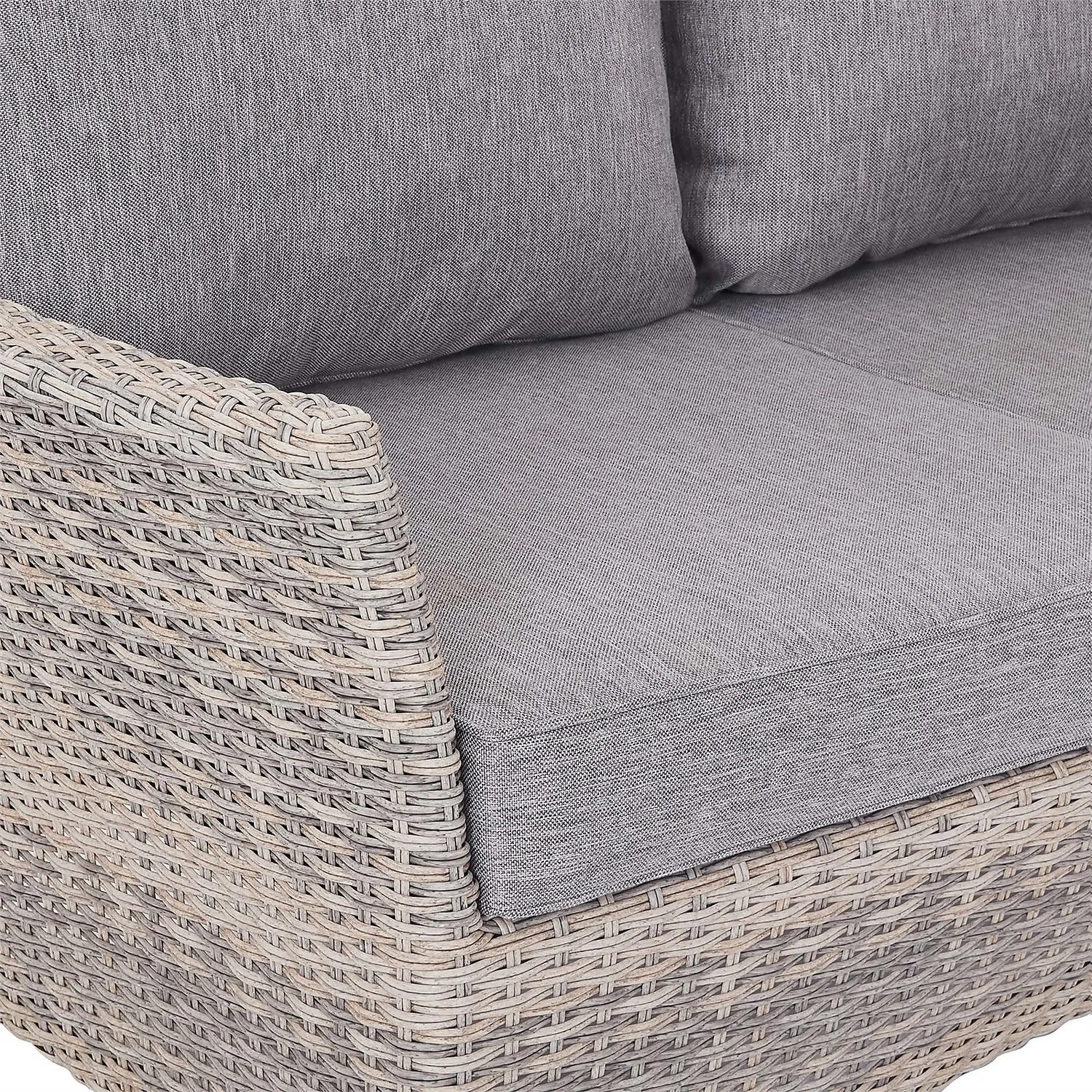 Florence 4 Seater Grey Rattan Garden Sofa Set 9 Florence 4 Seater Grey Rattan Garden Sofa Set - Image 9