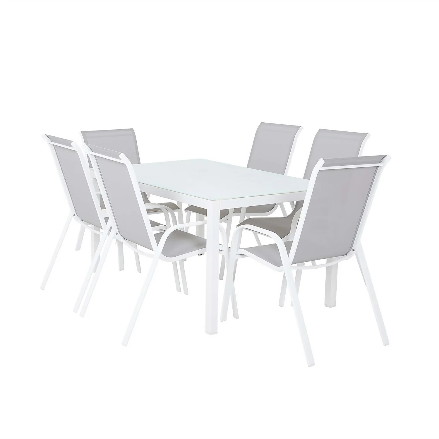 Malindi 6 Seater Garden Dining Set - Grey 2 Malindi 6 Seater Garden Dining Set - Grey - Image 2