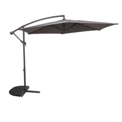 3m Overhanging Parasol - Dark Grey