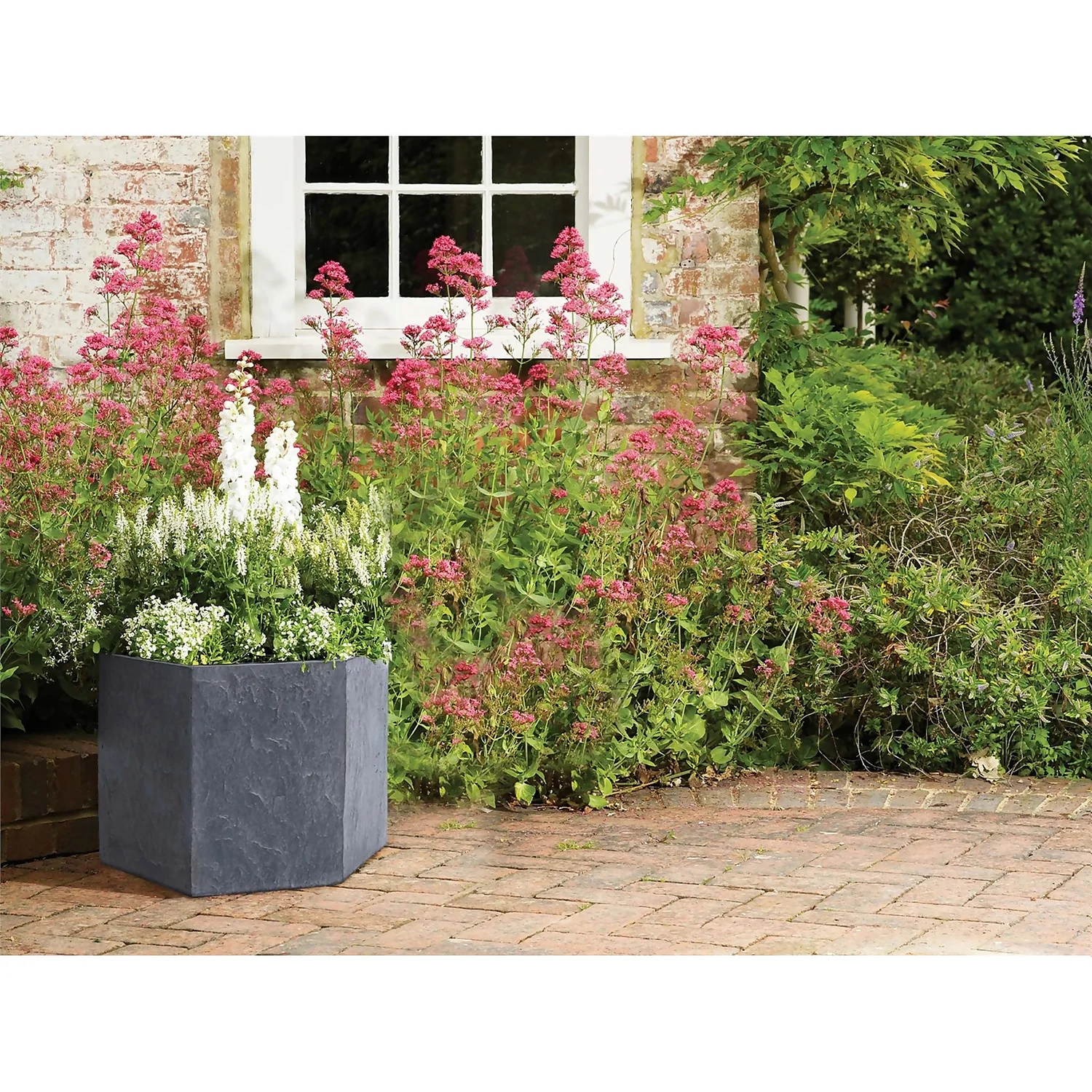 Slate Hexagon Planter - 35cm 2 Slate Hexagon Planter - 35cm - Image 2