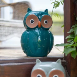 Ceramic Owl Garden Ornament - 25cm -Cheap Grove Sanctuary Store 12890924 3344941774233010