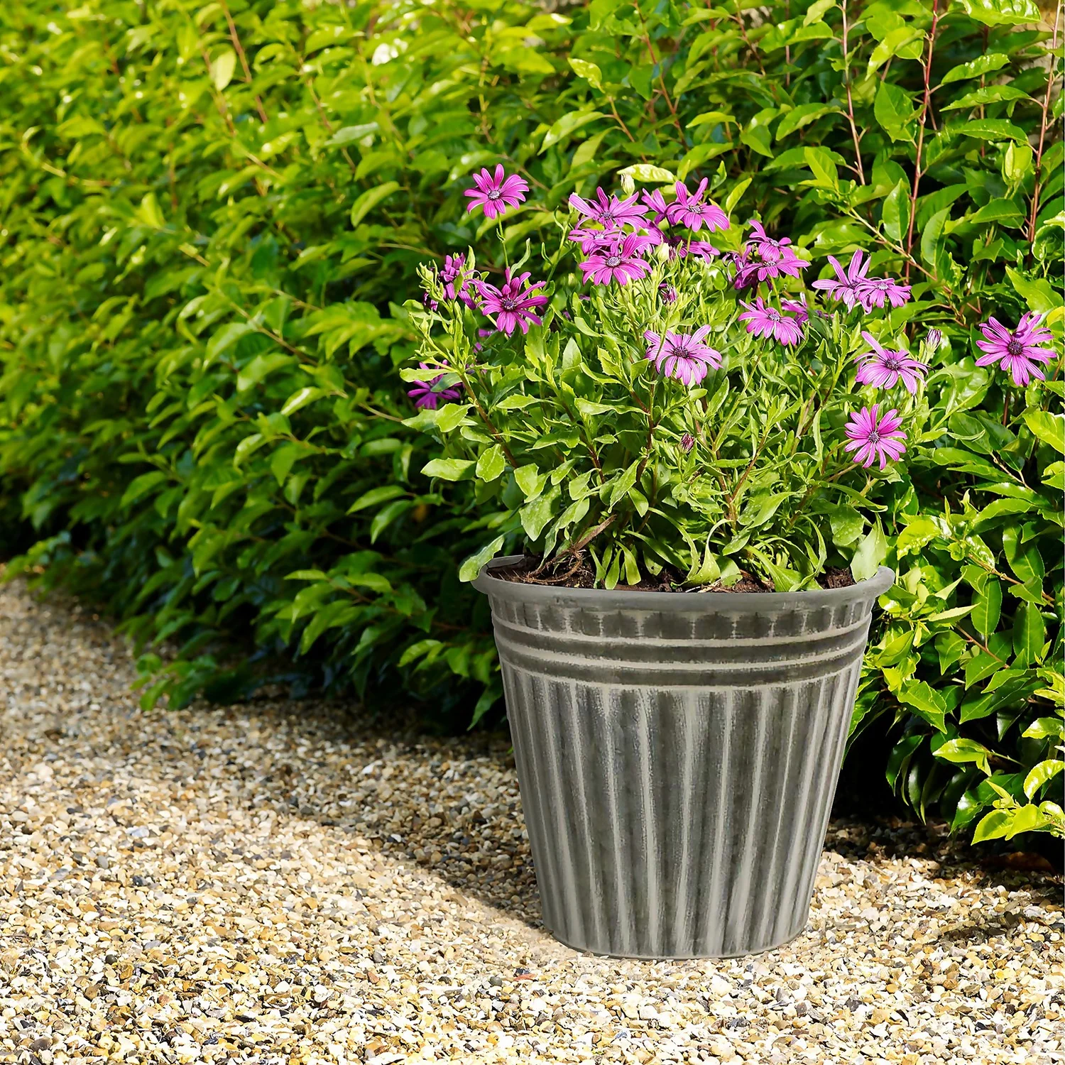 Vintage Metal Ribbed Cone - 37cm 2 Vintage Metal Ribbed Cone - 37cm - Image 2