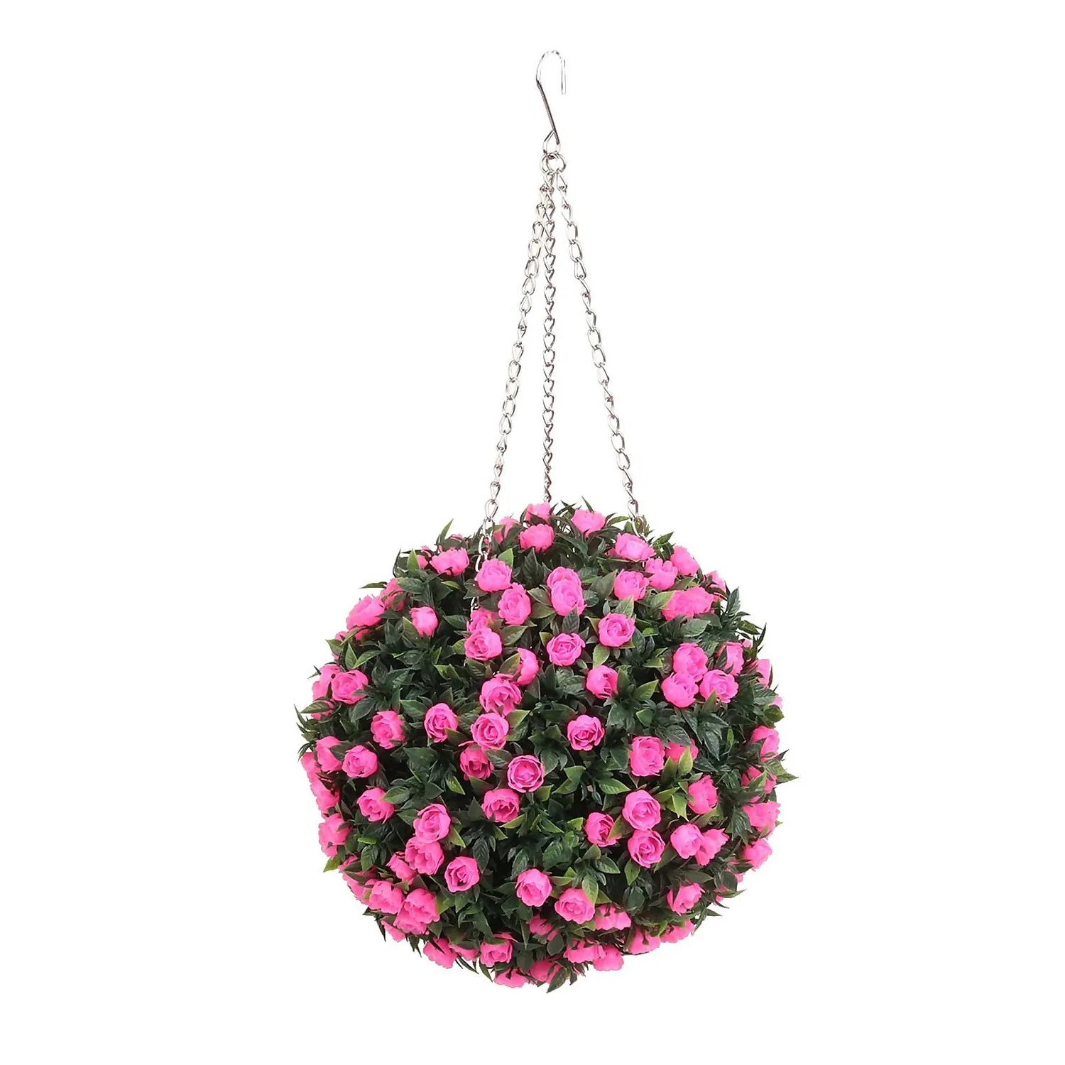 Artificial Topiary Ball - Pink Rose 1 Artificial Topiary Ball - Pink Rose