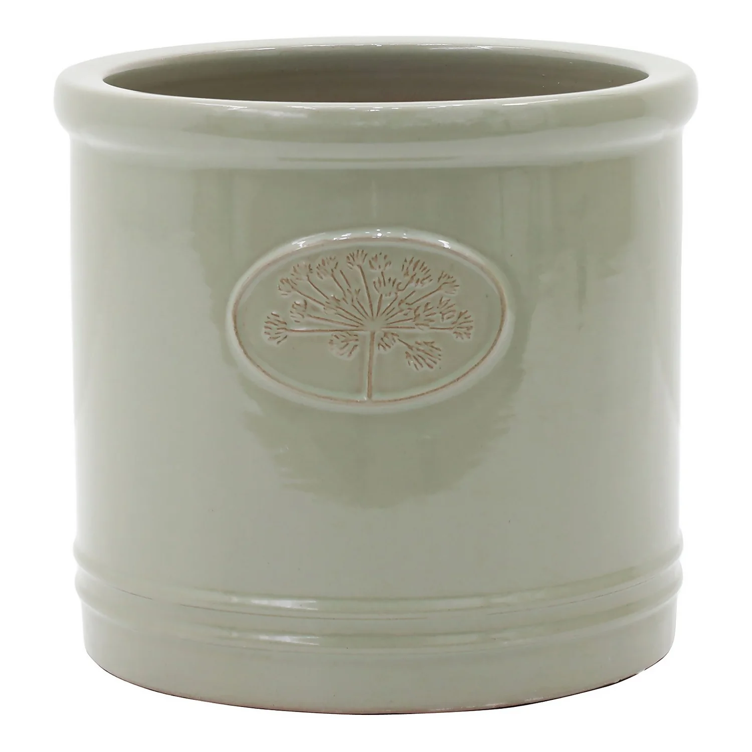 Country Living Heritage Sage Cylinder Pot - 38cm 1 Country Living Heritage Sage Cylinder Pot - 38cm
