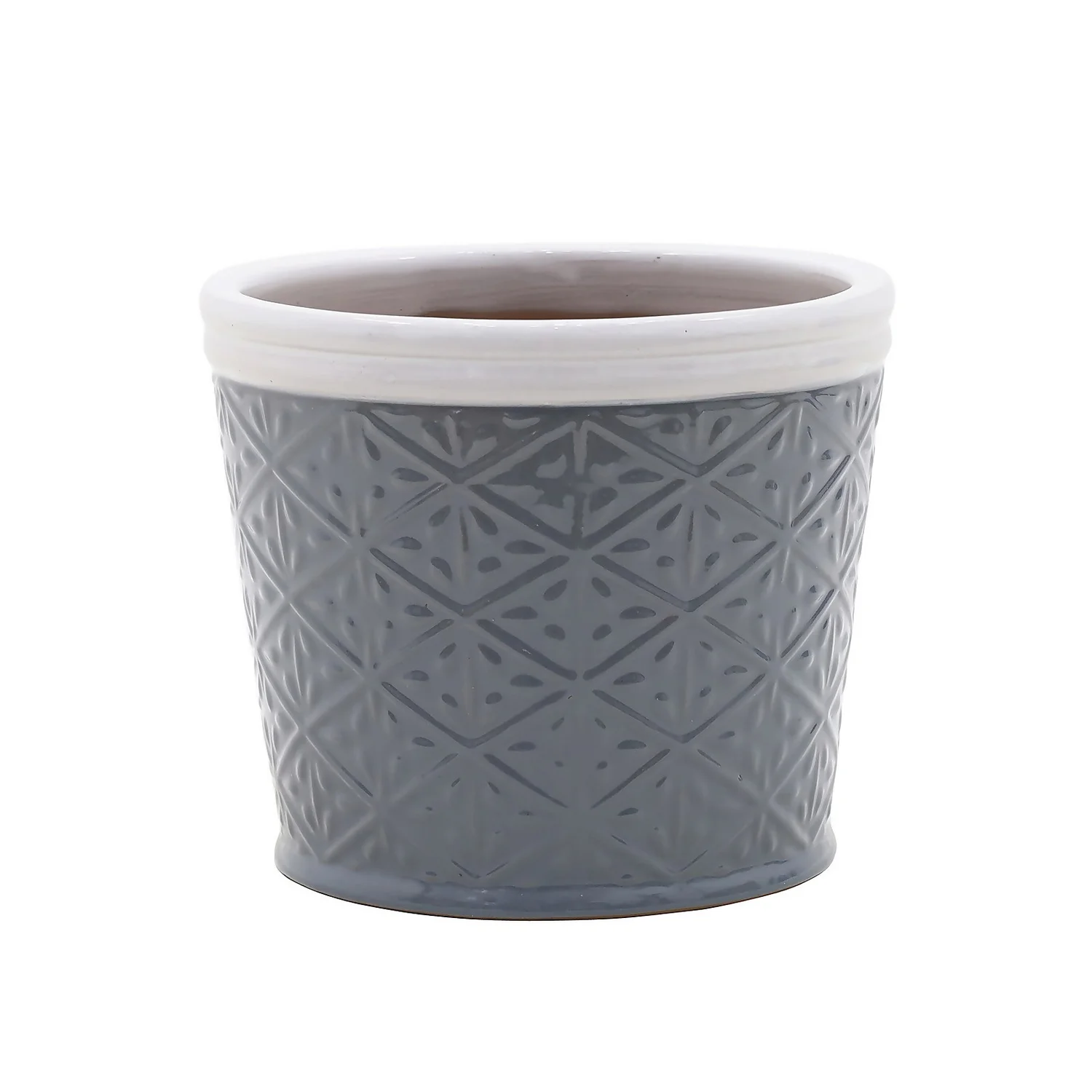 Country Living Heritage 2 Tone Denim Cone Pot - 20cm 1 Country Living Heritage 2 Tone Denim Cone Pot - 20cm