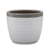 House Beautiful 2 Tone Grey Rim Egg Pot - 20cm