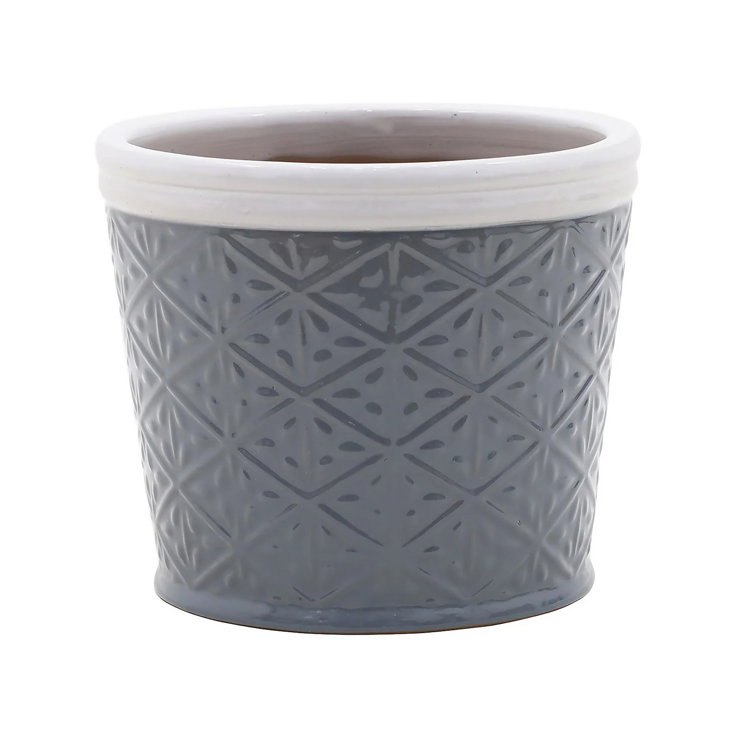 Country Living Heritage 2 Tone Denim Cone Pot - 25cm 1 Country Living Heritage 2 Tone Denim Cone Pot - 25cm