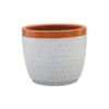 House Beautiful 2 Tone Orange Rim Egg Pot - 20cm
