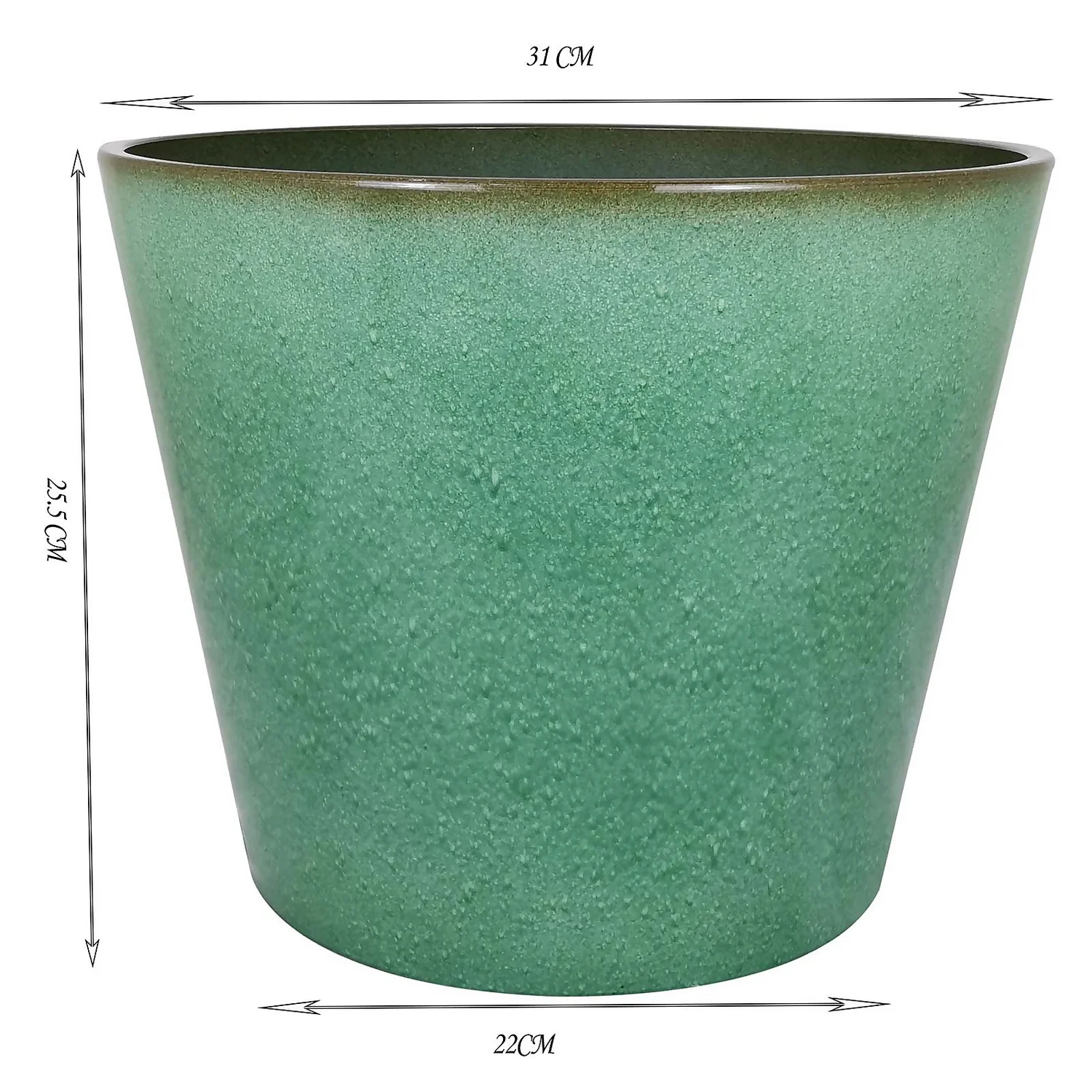 Glazed Finish Green Planter - 30cm 2 Glazed Finish Green Planter - 30cm - Image 2