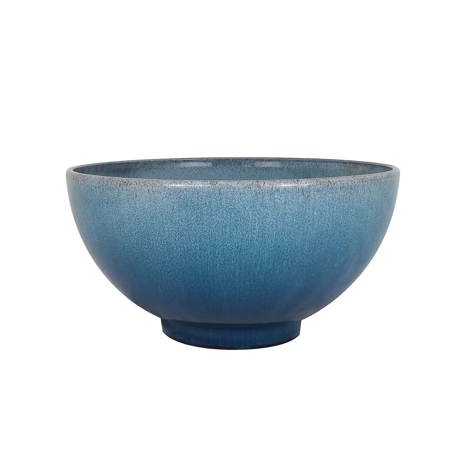 Glazed Finish Blue Bowl Planter - 32.5cm 1 Glazed Finish Blue Bowl Planter - 32.5cm