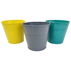 Ribbed Planter (3 Colour Mix) - 14cm 12 Ribbed Planter (3 Colour Mix) - 14cm -Cheap Grove Sanctuary Store 13193958 6514933504131681