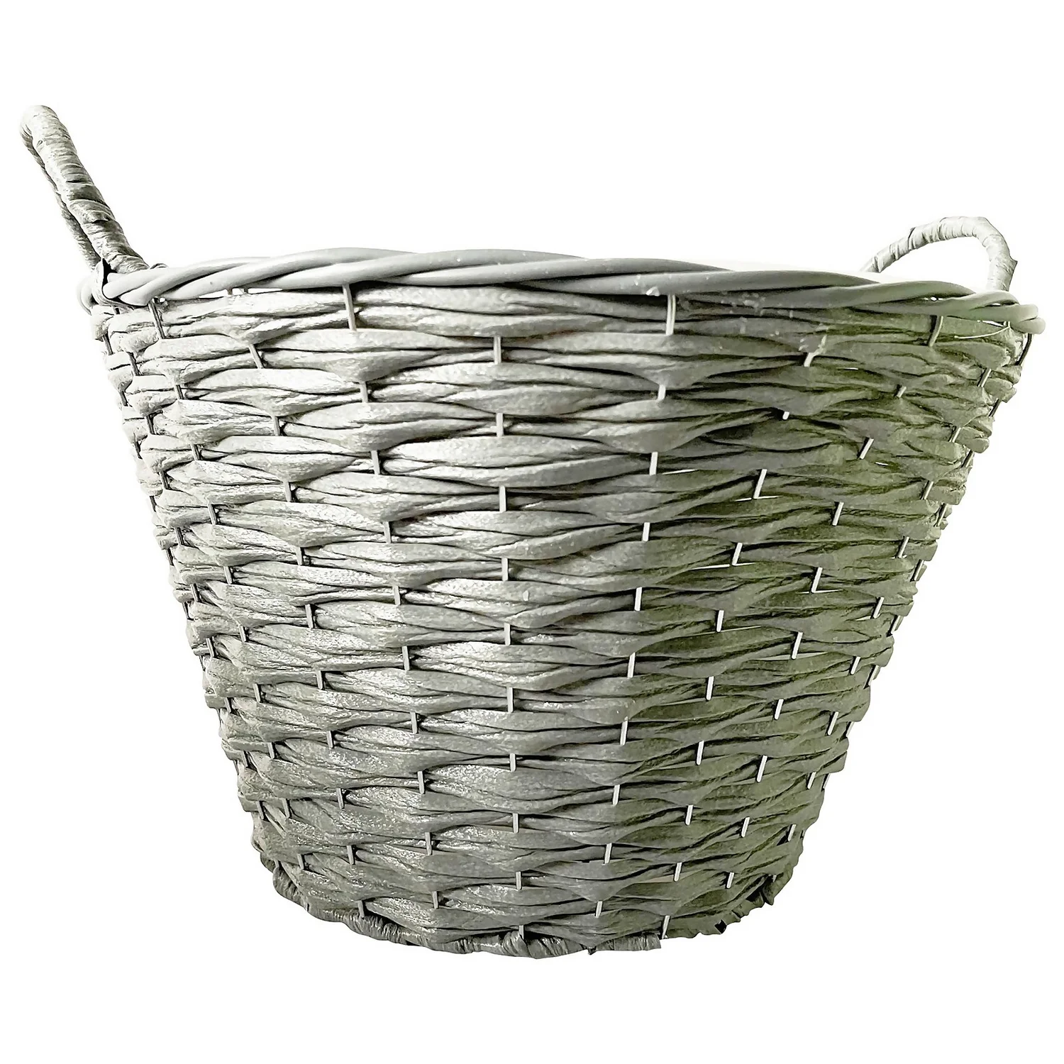 Faux Rattan Round Garden Planter 40cm 1 Faux Rattan Round Garden Planter 40cm
