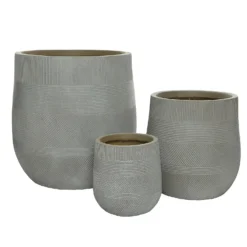 Liam Round Stripe Planter - Medium -Cheap Grove Sanctuary Store 13222482 9044929320936373
