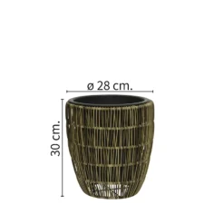 Kate Round Rattan Planter - Medium -Cheap Grove Sanctuary Store 13222499 8384934511132339