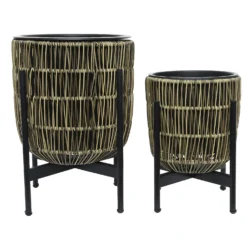 Kate Round Rattan Planter With Legs - Medium -Cheap Grove Sanctuary Store 13222505 1744929320600625