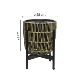 Kate Round Rattan Planter With Legs - Medium -Cheap Grove Sanctuary Store 13222505 2824934510949729
