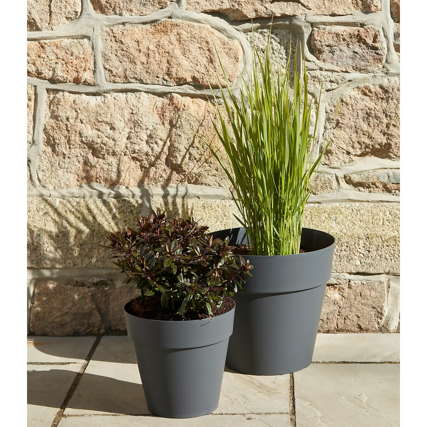 Soho Contemporary Grey Planter - 17cm 2 Soho Contemporary Grey Planter - 17cm - Image 2