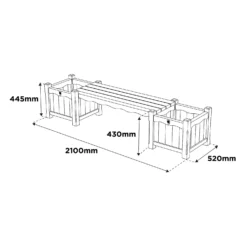 Anchor Fast FSC RHS Bench With Planters 8 Anchor Fast FSC RHS Bench With Planters -Cheap Grove Sanctuary Store 13452041 1284927582205019