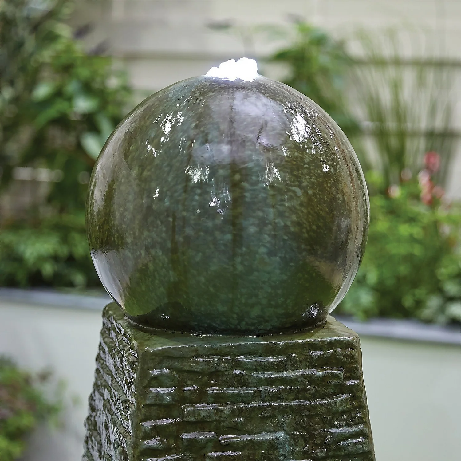 Stylish Fountain Obelisk Falls Water Feature With LEDs 3 Stylish Fountain Obelisk Falls Water Feature With LEDs - Image 3