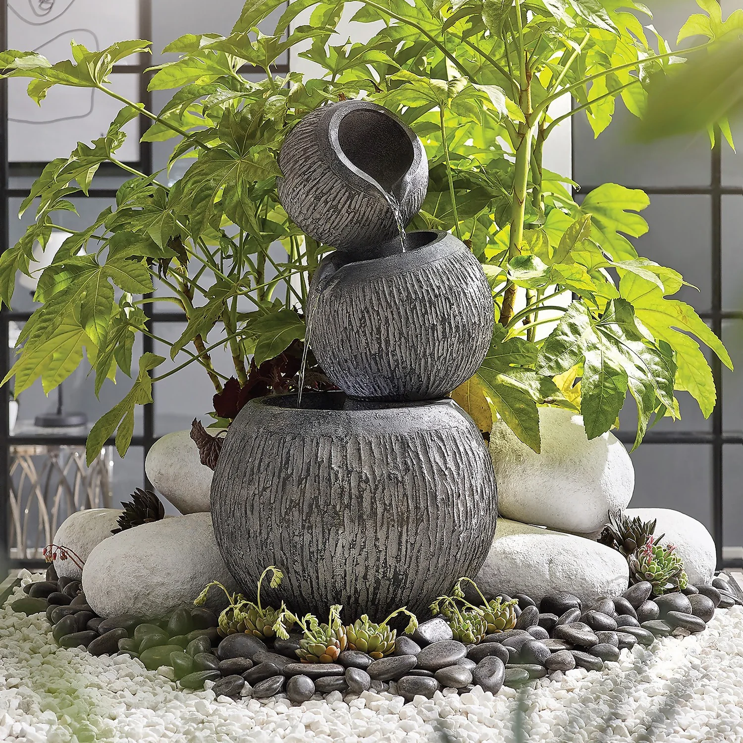 Stylish Fountain Illusion Falls Water Feature With LEDs 3 Stylish Fountain Illusion Falls Water Feature With LEDs - Image 3