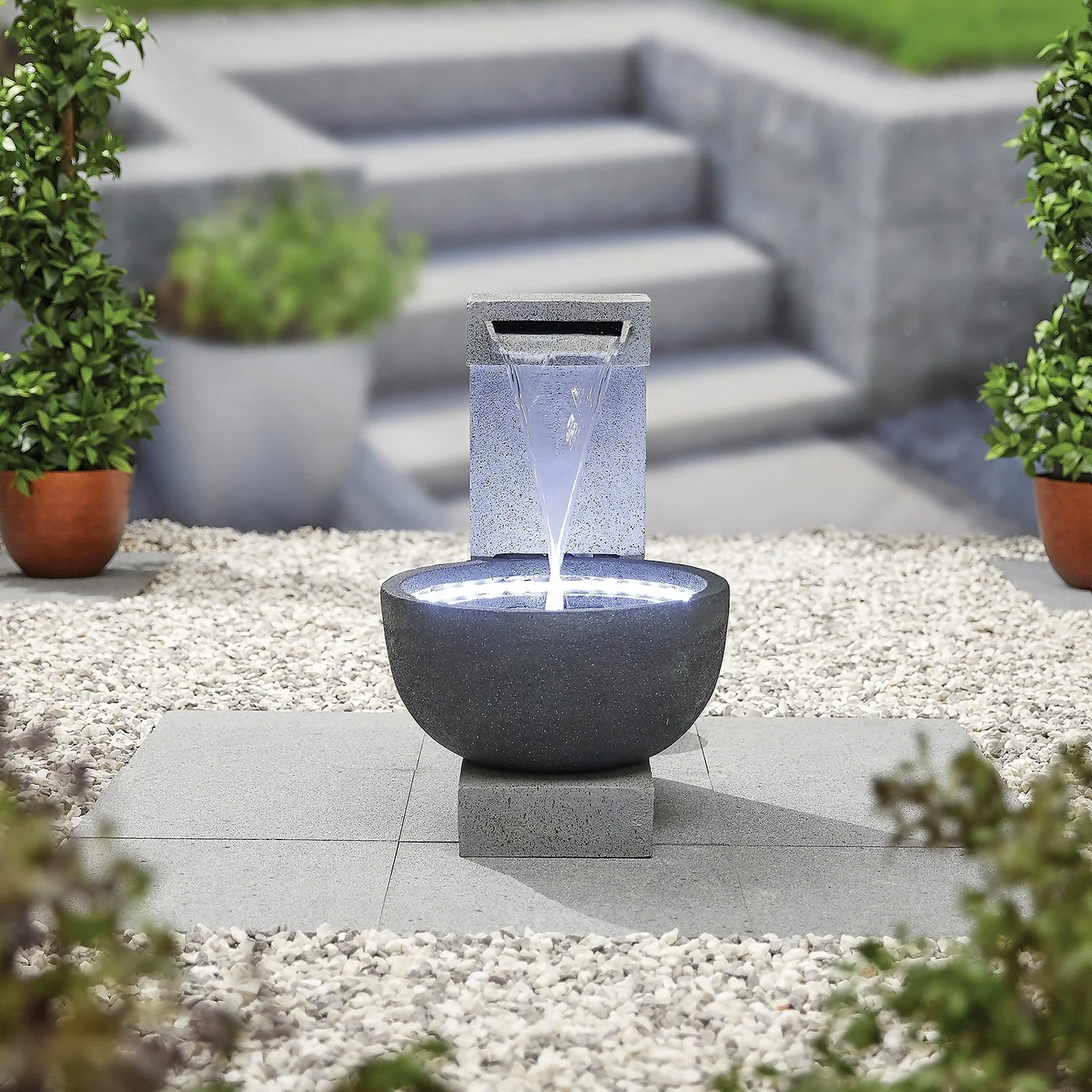 Stylish Fountain Solitary Pour Water Feature With LEDs 3 Stylish Fountain Solitary Pour Water Feature With LEDs - Image 3