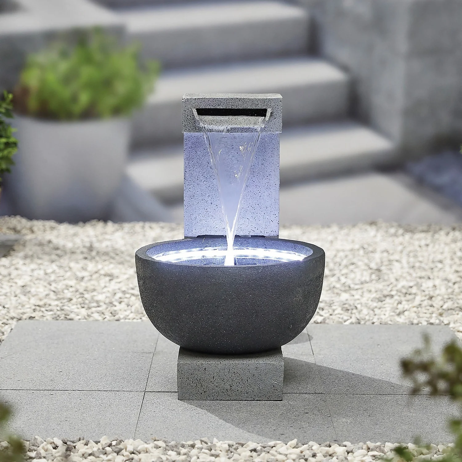 Stylish Fountain Solitary Pour Water Feature With LEDs 2 Stylish Fountain Solitary Pour Water Feature With LEDs - Image 2