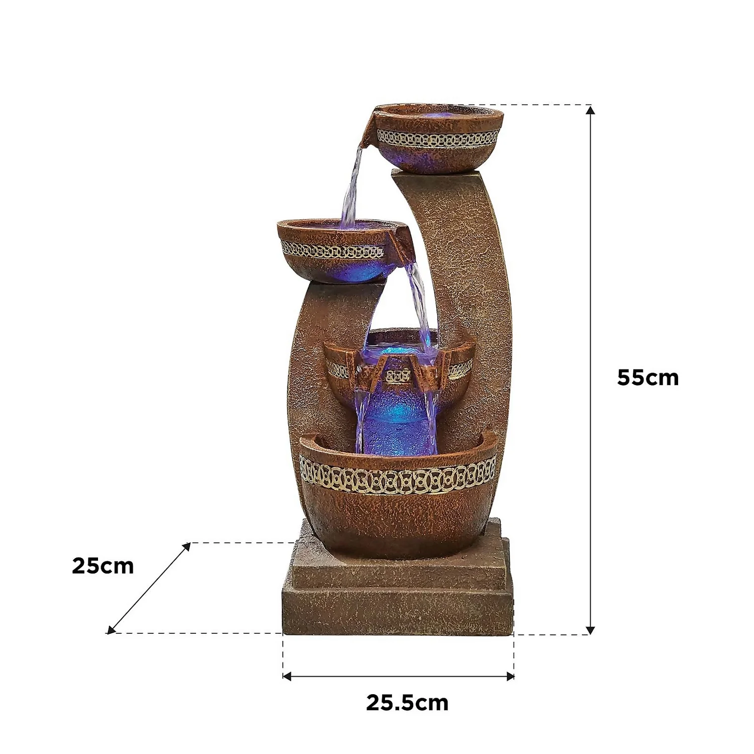 Stylish Fountain Azure Columns Water Feature With LEDs 4 Stylish Fountain Azure Columns Water Feature With LEDs - Image 4