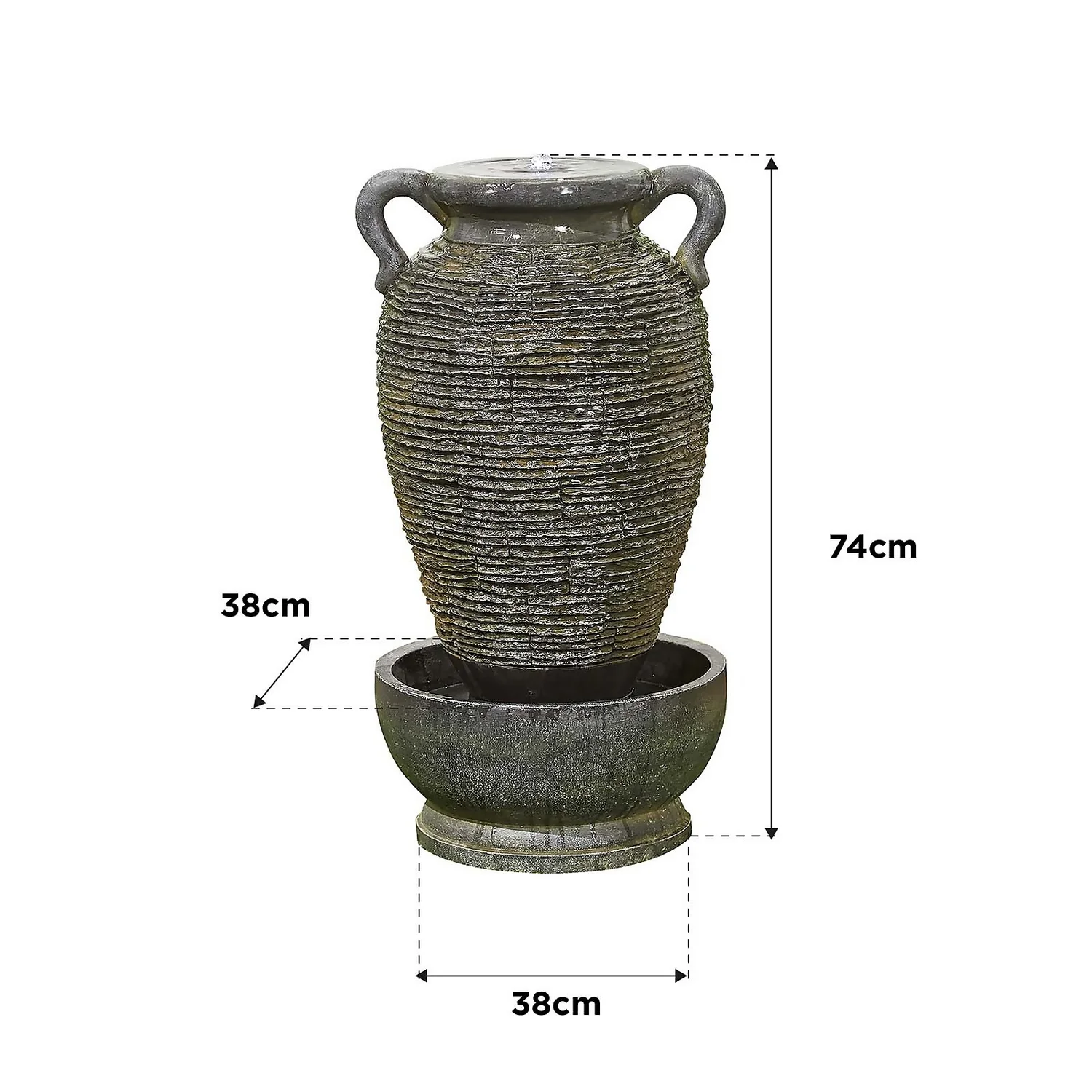 Stylish Fountain Rippling Vase Water Feature With LEDs 4 Stylish Fountain Rippling Vase Water Feature With LEDs - Image 4