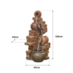 Stylish Fountain Flowing Jugs Water Feature With LEDs 5 Stylish Fountain Flowing Jugs Water Feature With LEDs -Cheap Grove Sanctuary Store 13846053 1464978881021036