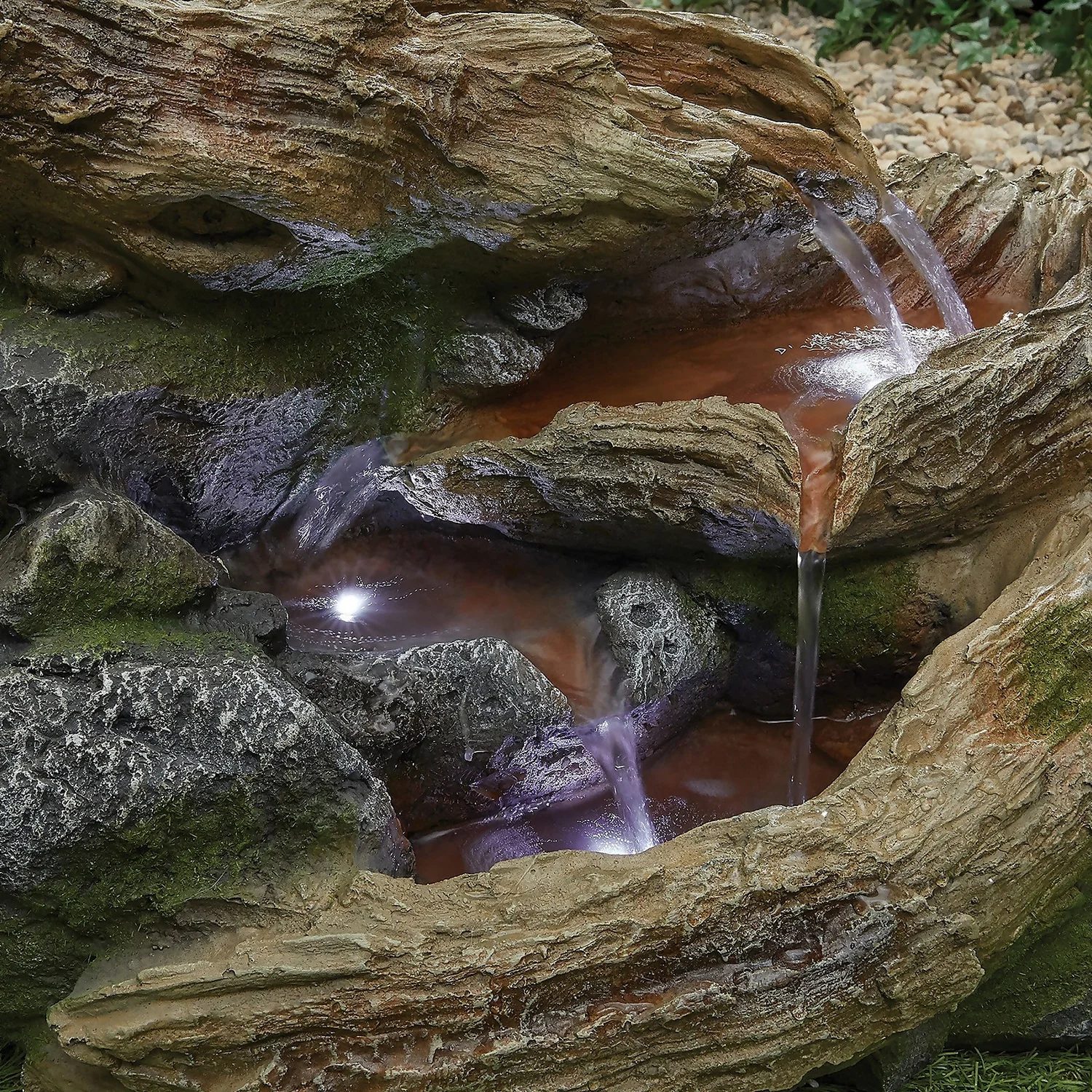 Stylish Fountain Bubbling Brook Water Feature With LEDs 5 Stylish Fountain Bubbling Brook Water Feature With LEDs - Image 5