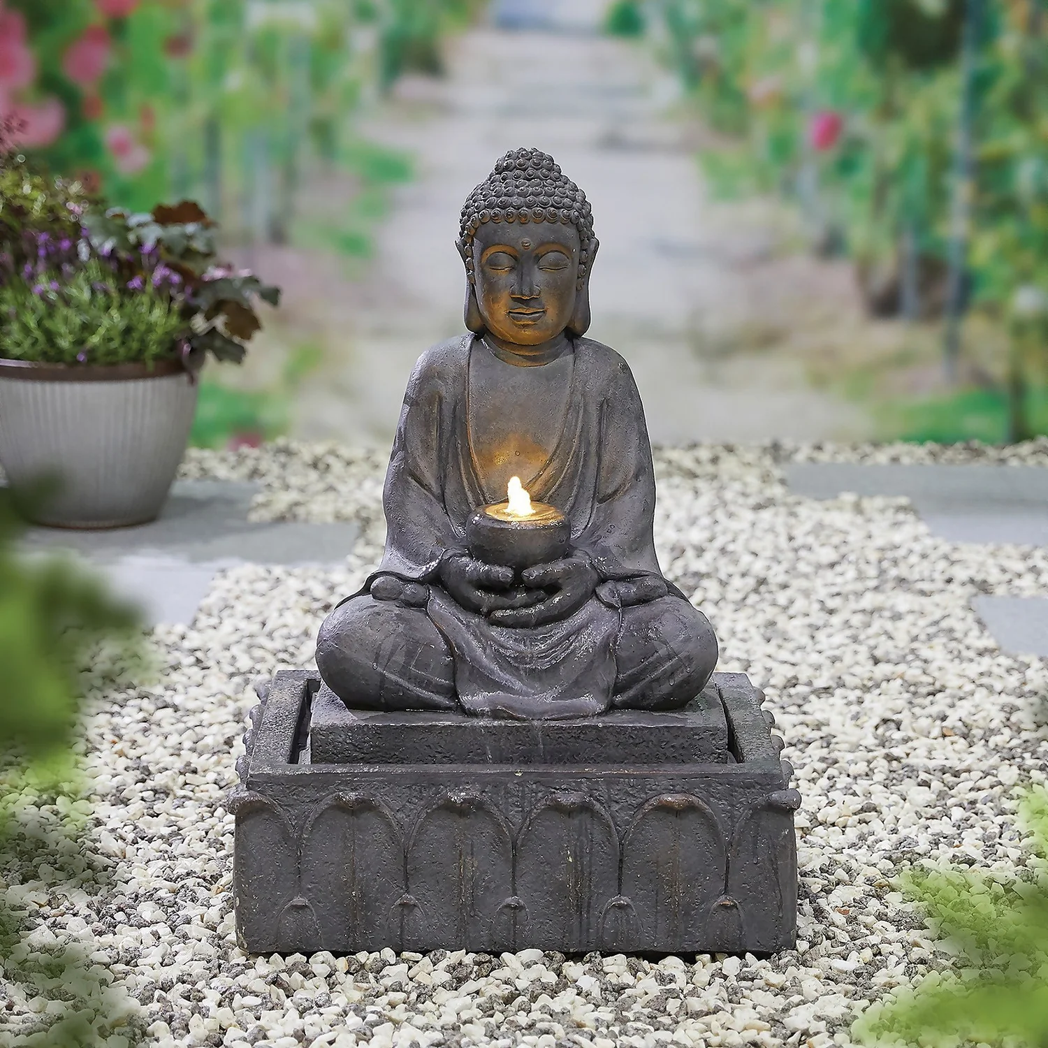 Stylish Fountain Serenity Water Feature With LEDs 2 Stylish Fountain Serenity Water Feature With LEDs - Image 2