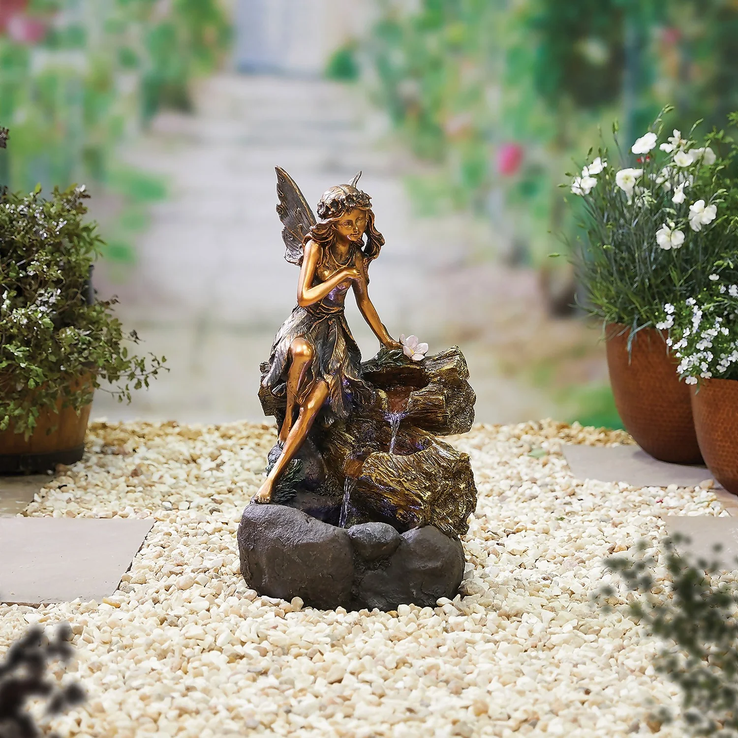 Stylish Fountain Pixie Spills Water Feature With LEDs 2 Stylish Fountain Pixie Spills Water Feature With LEDs - Image 2