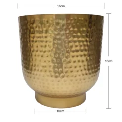 Hammered Brass Indoor Plant Pot - 16cm -Cheap Grove Sanctuary Store 13887185 1204999809918699