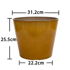 Glazed Finish Planter Mustard 30cm -Cheap Grove Sanctuary Store 13928631 4555001956102022