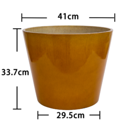 Glazed Finish Planter Mustard 40cm -Cheap Grove Sanctuary Store 13928632 8965001956156202