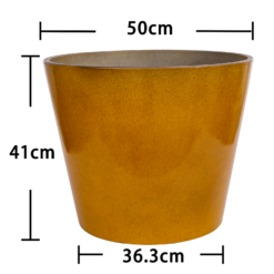 Glazed Finish Planter Mustard 50cm -Cheap Grove Sanctuary Store 13928633 2055001956225790