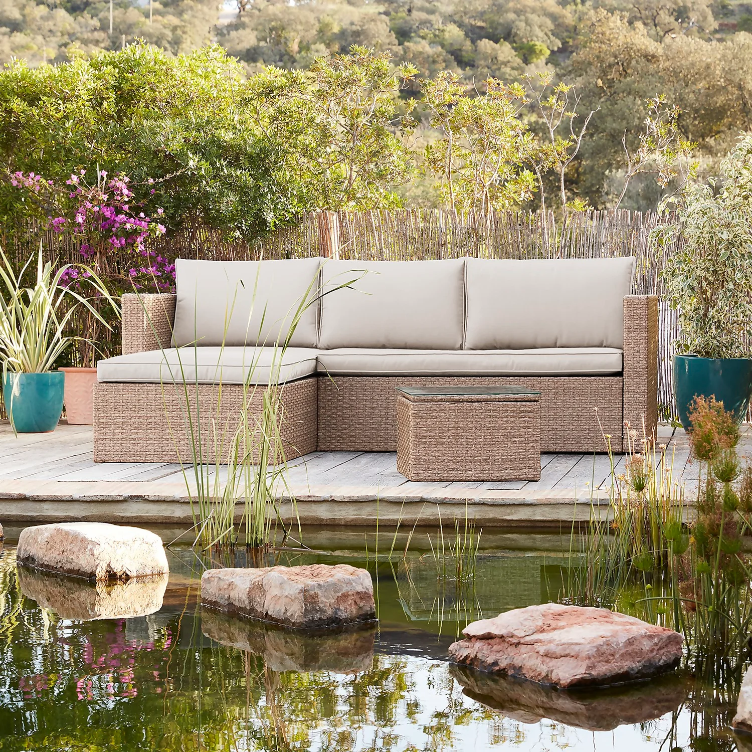 Alexandria Rattan Effect Garden Corner Sofa Set 3 Alexandria Rattan Effect Garden Corner Sofa Set - Image 3